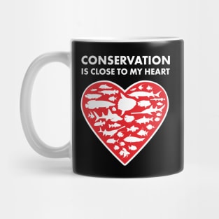 Fish Conservation Heart Mug